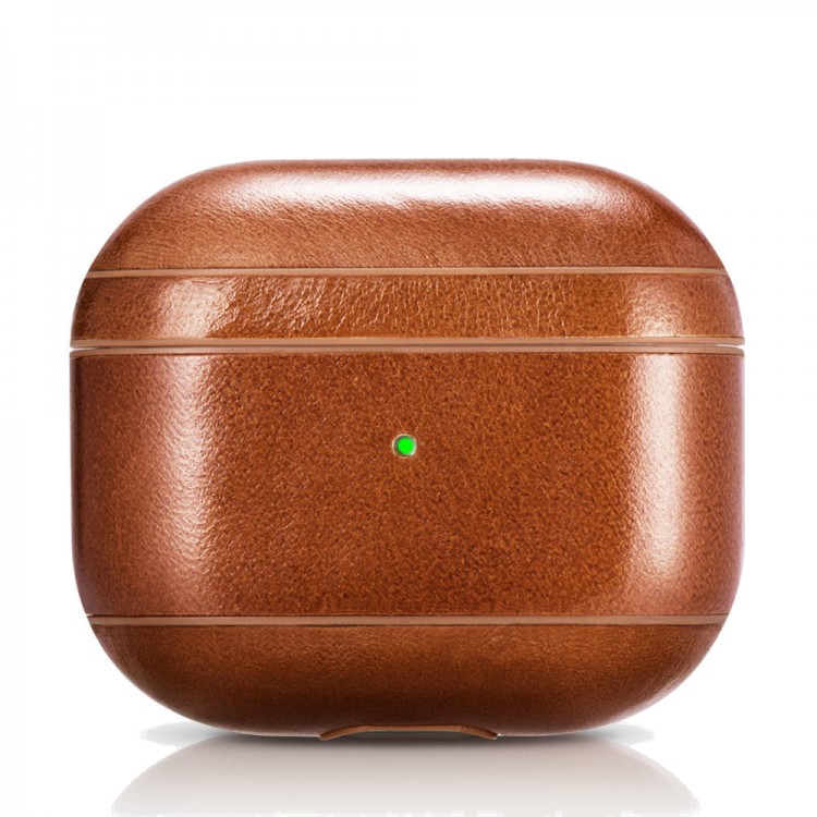 iCarer WMAP24100 AirPods 4 Vintage Leather Case Classic Brown