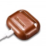iCarer WMAP24100 AirPods 4 Vintage Leather Case Classic Brown