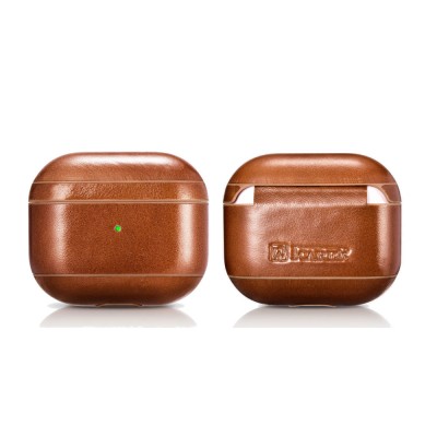 iCarer WMAP24100 AirPods 4 Vintage Leather Case Classic Brown