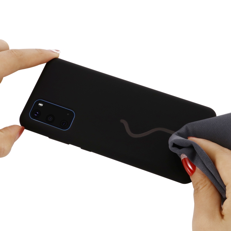 My Colors Liquid Silicon For Samsung S20 Plus Black