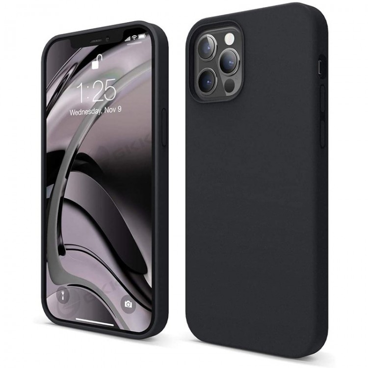 My Colors Liquid Silicon For iPhone 12 Pro Max Black