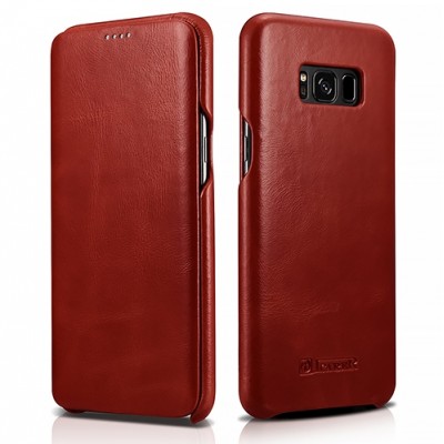 iCarer-Xoomz RS 99001 PU Leather Samsung S8 Red
