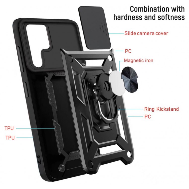 Bodycell Armor Slide Cover Case iPhone XS Max Red