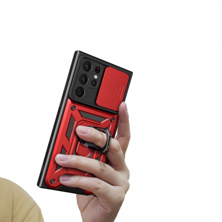Bodycell Armor Slide Cover Case iPhone XS Max Red