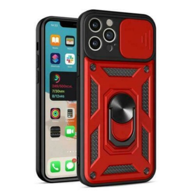 Bodycell Armor Slide Cover Case iPhone 12 Pro Max Red