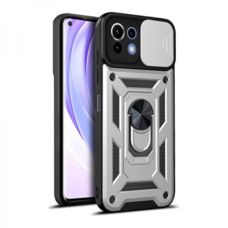 Bodycell Armor Slide Cover Case Xiaomi Mi 11 Lite Silver
