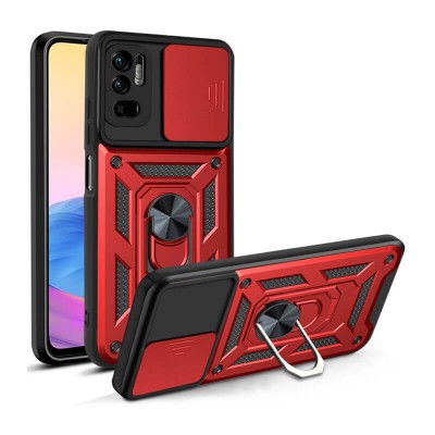 Bodycell Armor Slide Cover Case Xiaomi Note 10 5G/Note 10T Red