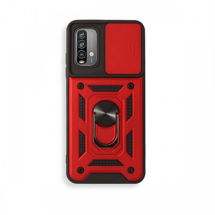 Bodycell Armor Slide Cover Case Xiaomi Poco M3/Note 9 4G Red