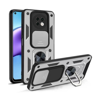 Bodycell Armor Slide Cover Case Xiaomi Note 9T Silver