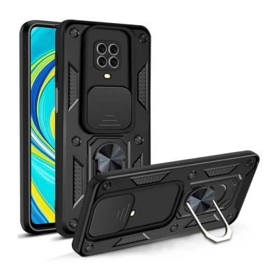 Bodycell Armor Slide Cover Case Xiaomi Note 9s Black