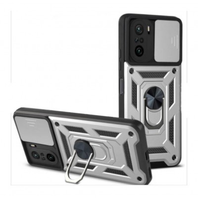 Bodycell Armor Slide Cover Case Xiaomi Poco F3  Silver