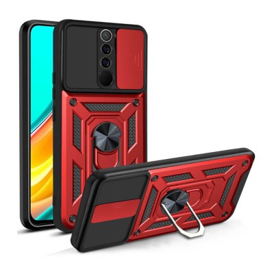 Bodycell Armor Slide Cover Case Xiaomi Redmi 9  Red