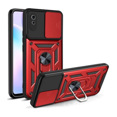 Bodycell Armor Slide Cover Case Xiaomi Redmi 9A Red