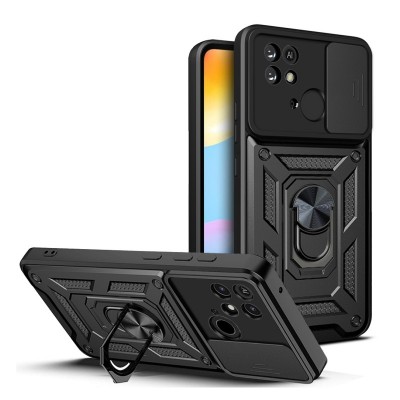 Bodycell Armor Slide Cover Case Xiaomi Redmi 10C Black