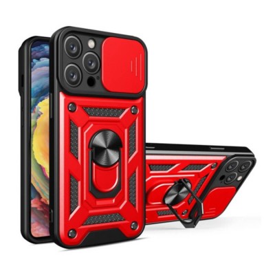 Bodycell Armor Slide Cover Case iPhone 14 Pro  Red