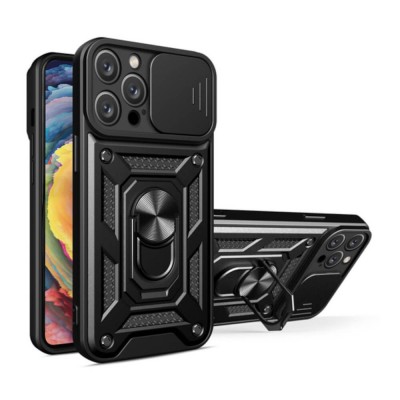 Bodycell Armor Slide Cover Case iPhone 14 Pro Max Black