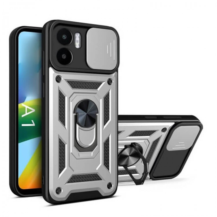 Bodycell Armor Slide Cover Case Xiaomi Redmi A1/A2 Silver
