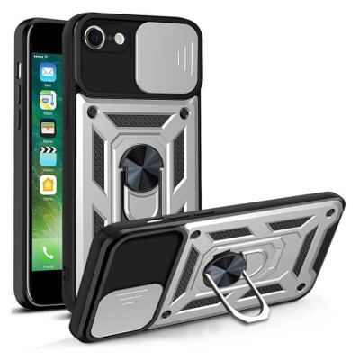 Bodycell Armor Slide Cover Case iPhone 7/8/SE 2020, 2022 Silver