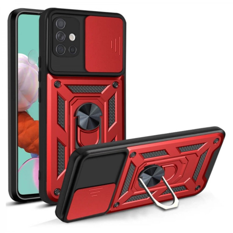 Bodycell Armor Slide Cover Case Samsung A51 4G Red