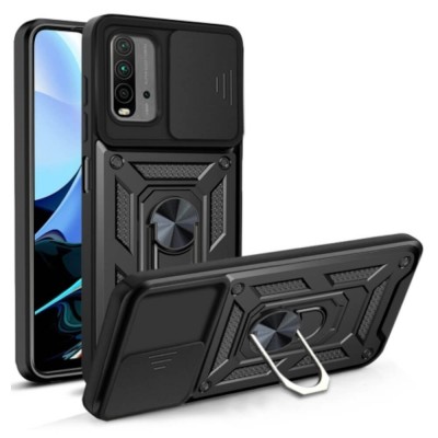 Bodycell Armor Slide Cover Case Xiaomi Redmi 9T Black