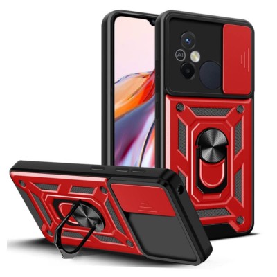 Bodycell Armor Slide Cover Case Xiaomi Redmi 12C Red