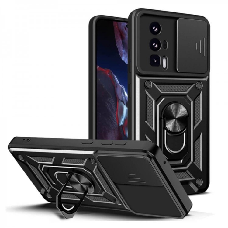 Bodycell Armor Slide Cover Case Xiaomi Poco F5 Pro Black