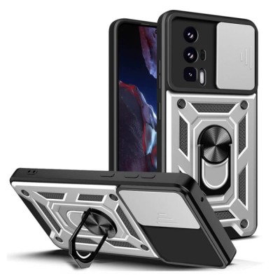 Bodycell Armor Slide Cover Case Xiaomi Poco F5 Pro Silver