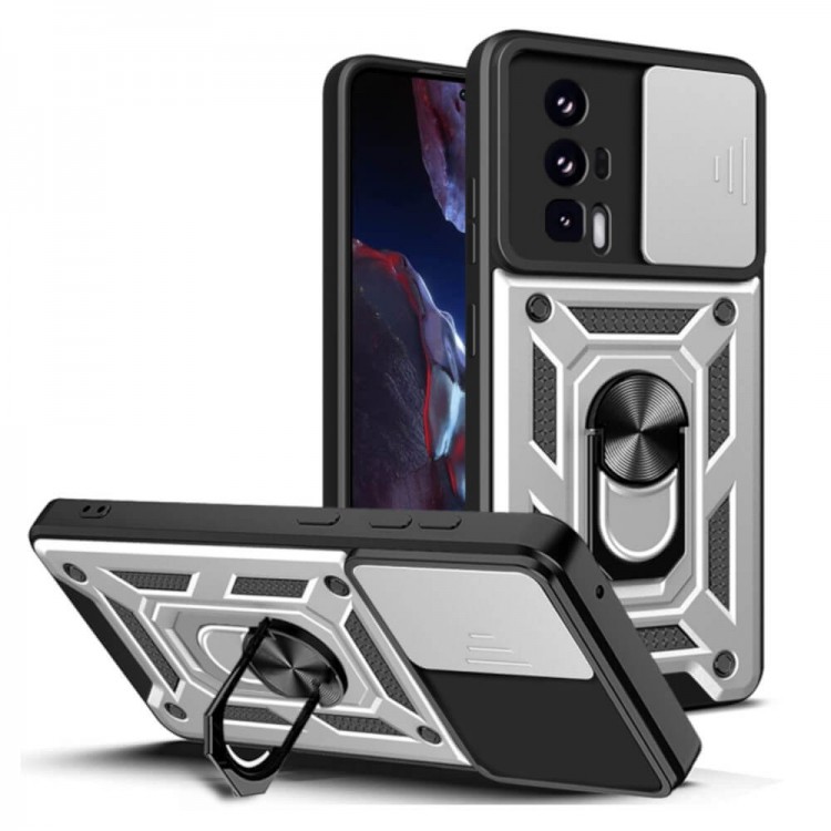Bodycell Armor Slide Cover Case Xiaomi Poco F5 Pro Silver