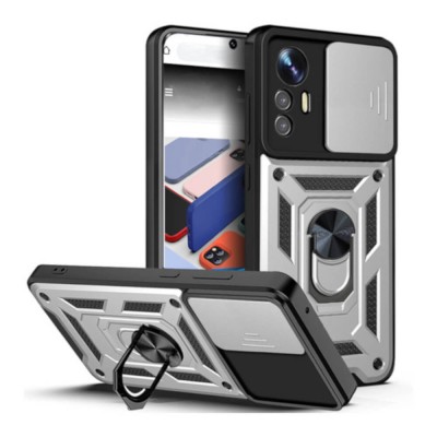 Bodycell Armor Slide Cover Case Xiaomi Note 12S Silver