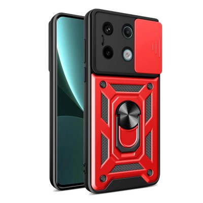 Bodycell Armor Slide Cover Case Xiaomi Note 13 Pro 5G/Poco X6 5G Red