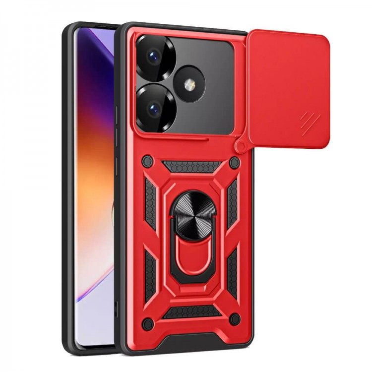 Bodycell Armor Slide Cover Case Xiaomi Poco F6 5G  Red