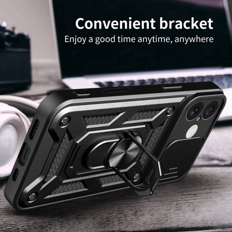 Bodycell Armor Slide Cover Case iPhone 16 Plus Black