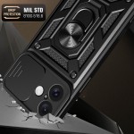 Bodycell Armor Slide Cover Case iPhone 16 Plus Black