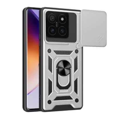 Bodycell Armor Slide Cover Case Xiaomi 14T 5G Silver
