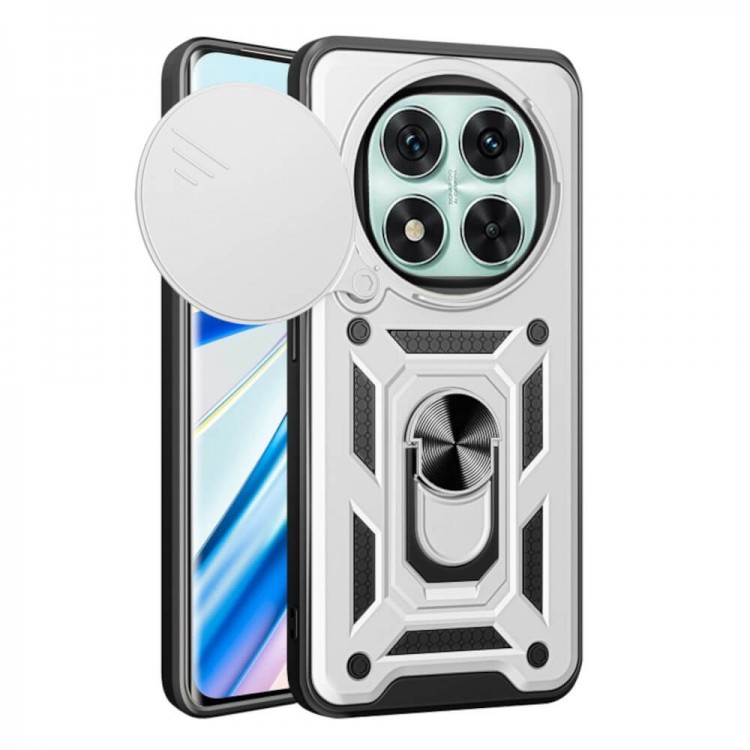 Bodycell Armor Slide Cover Case Xiaomi Note 14 Pro 4G Silver