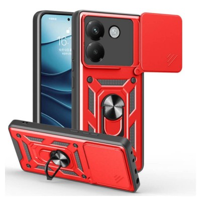 Bodycell Armor Slide Cover Case Xiaomi Poco M7 Pro Red