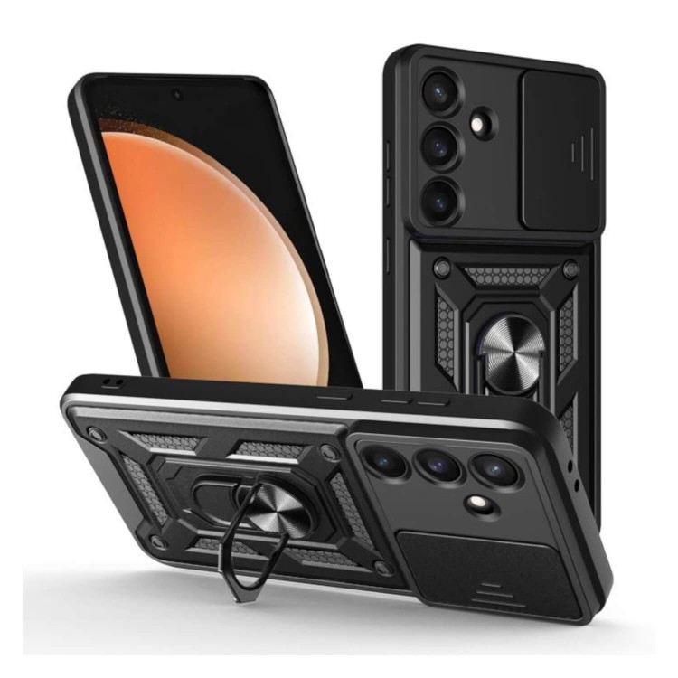 Bodycell Armor Slide Cover Case Samsung S25 FE Black Bodycell Armor Slide Cover Case Samsung S25 FE Black