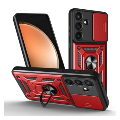 Bodycell Armor Slide Cover Case Samsung S25 FE Red Bodycell Armor Slide Cover Case Samsung S25 FE Red