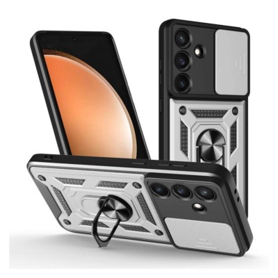 Bodycell Armor Slide Cover Case Samsung S25 FE Silver Bodycell Armor Slide Cover Case Samsung S25 FE Silver