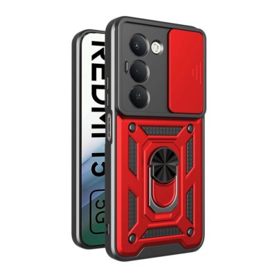 Bodycell Armor Slide Cover Case Xiaomi Redmi 15 5G Red Bodycell Armor Slide Cover Case Xiaomi Redmi 15 5G Red