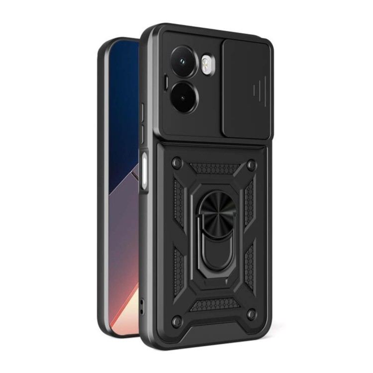 Bodycell Armor Slide Cover Case Xiaomi Poco M7 4G Black