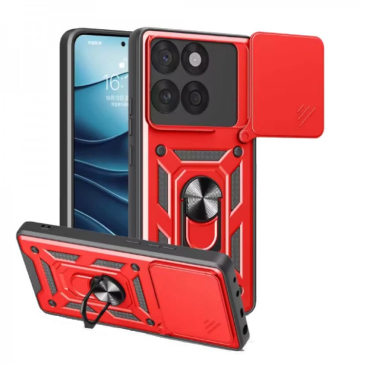 Bodycell Armor Slide Cover Case Motorola Edge 60 Fusion Red