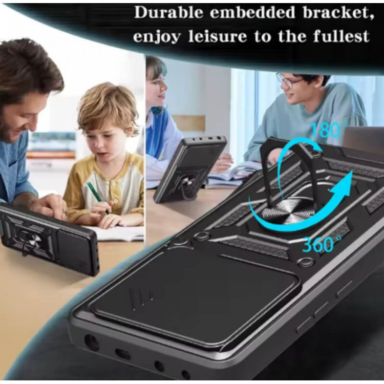 Bodycell Armor Slide Cover Case Motorola Edge 60 Pro 5G Black