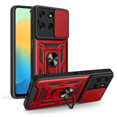 Bodycell Armor Slide Cover Case Motorola G56 Red