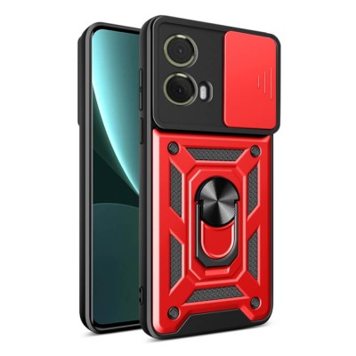 Bodycell Armor Slide Cover Case Motorola G86 5G Red