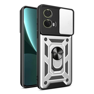 Bodycell Armor Slide Cover Case Motorola G86 5G Silver