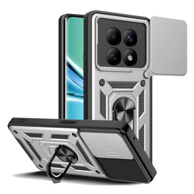 Bodycell Armor Slide Cover Case Xiaomi Note 15 5G/Poco M8 Silver