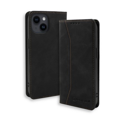 Bodycell Book Case Pu Leather iPhone 15 Plus Black
