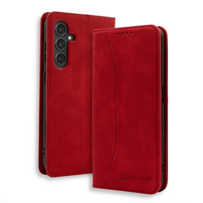 Bodycell Book Case Pu Leather Samsung S24  Red