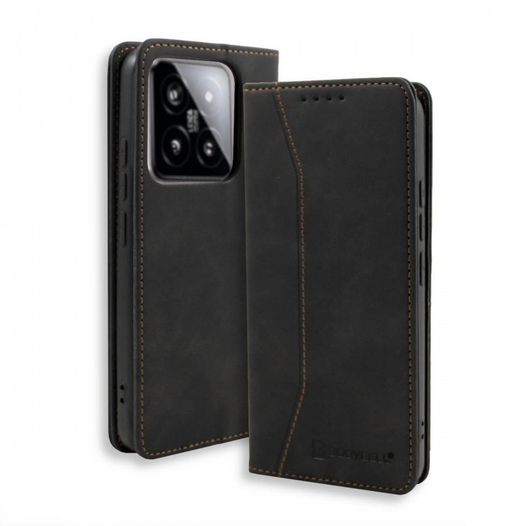 Bodycell Book Case Pu Leather Xiaomi 14 Pro Black